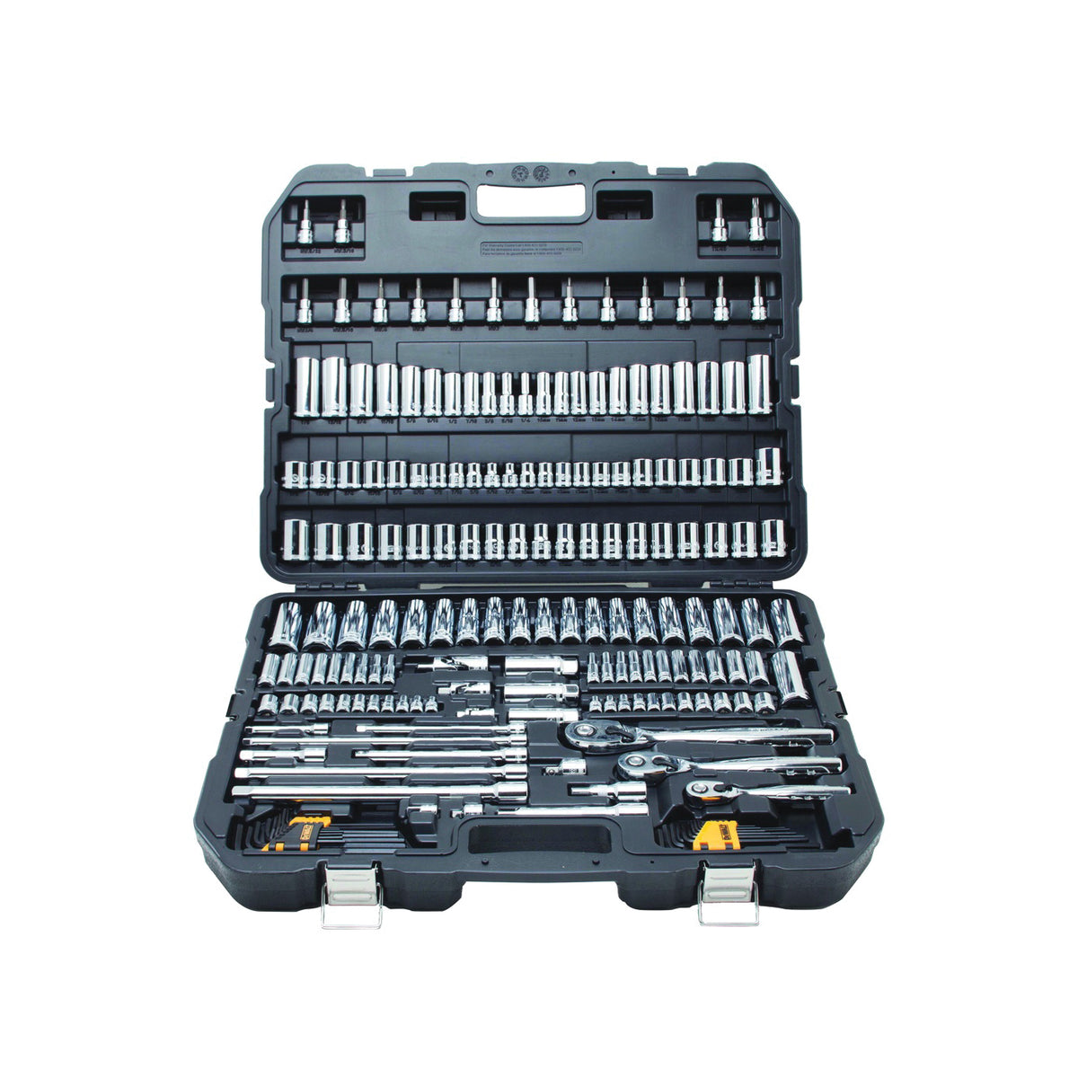 DeWALT DWMT75049 Mechanics Tool Set, 192-Piece, Chrome Vanadium, Polished Chrome Vanadium