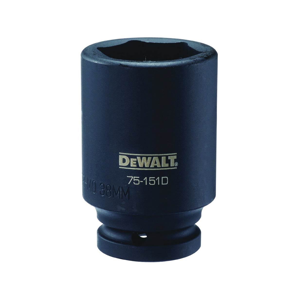 DeWALT DWMT75151OSP Impact Socket, 38 mm Socket, 3/4 in Drive, 6-Point, CR-440 Steel, Black Oxide