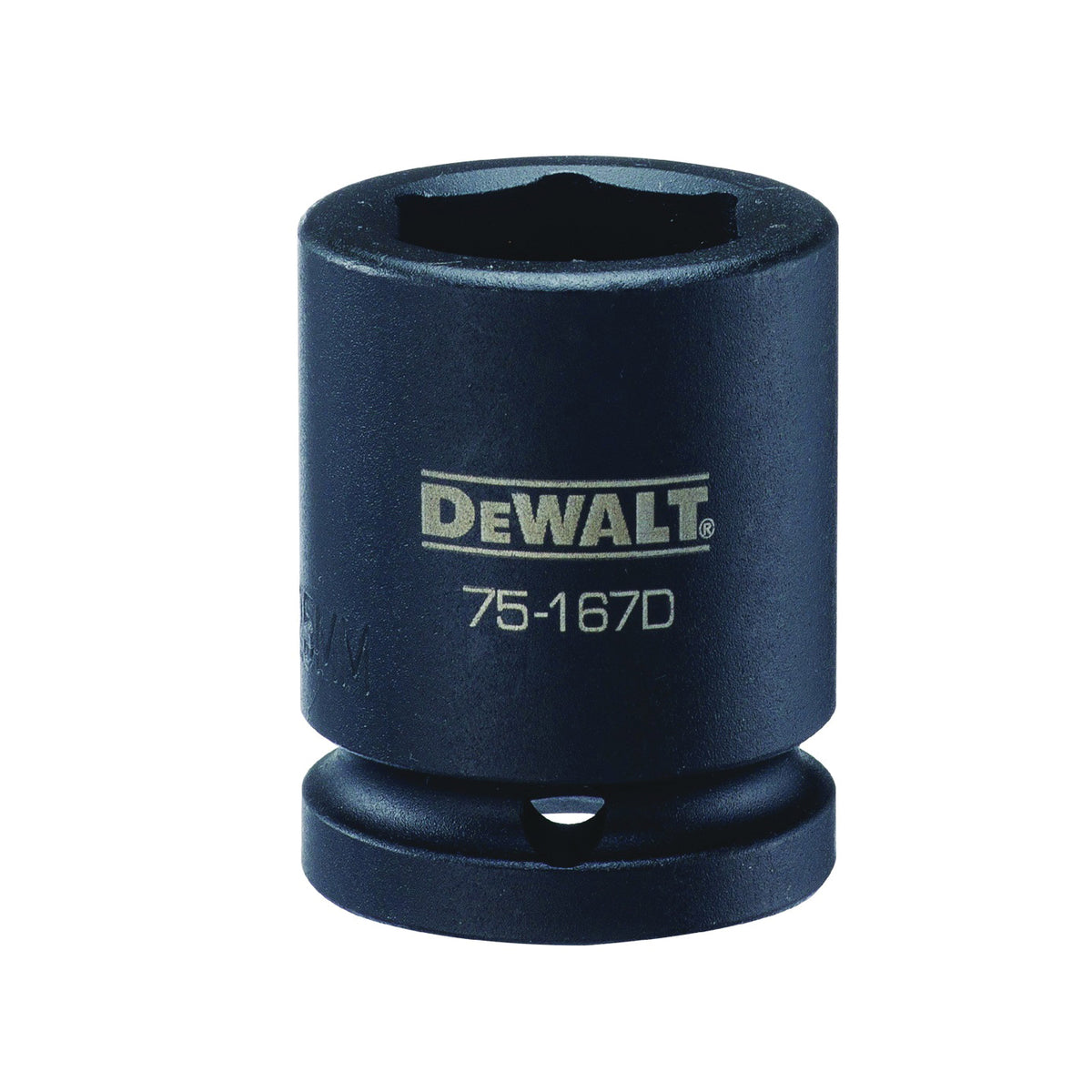 DeWALT DWMT75167OSP Impact Socket, 25 mm Socket, 3/4 in Drive, 6-Point, CR-440 Steel, Black Oxide