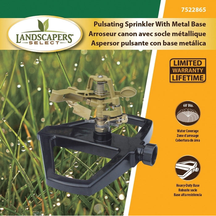 Landscapers Select GS81813L Impulse Lawn Sprinkler, Female, Round, Zinc