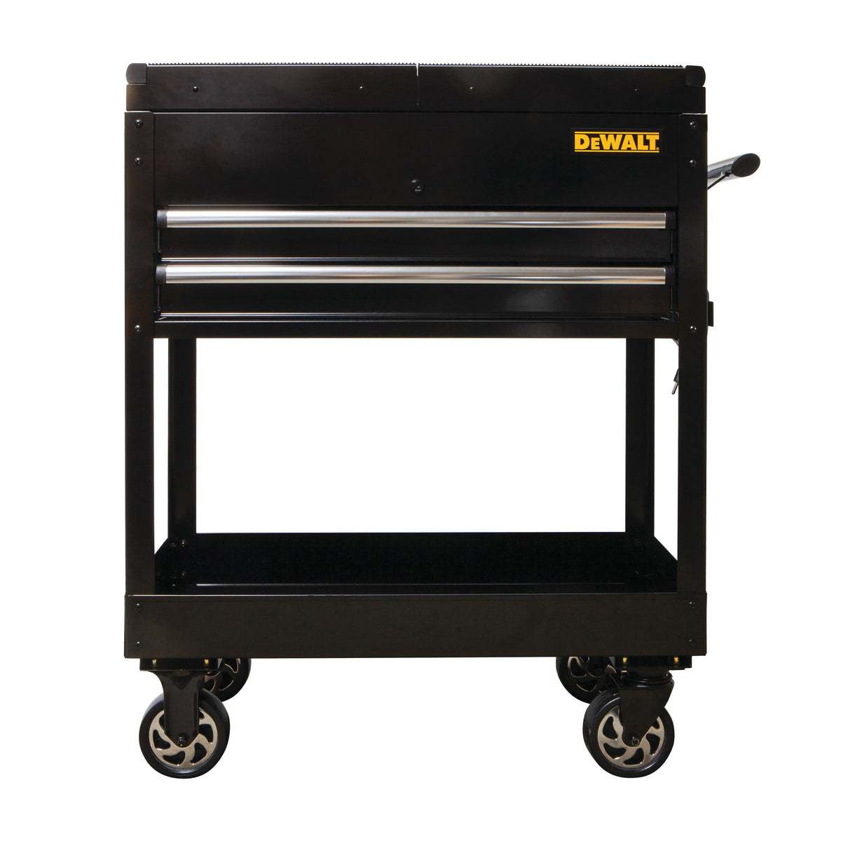 DeWALT DWMT78088 Sliding Top Utility Cart, 5362 cu-in, 32 in OAW, 41 in OAH, Black, 2-Drawer