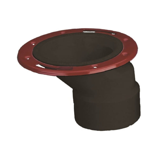 Oatey 43500 Closet Flange, 3, 4 in Connection, ABS, Black, For: 3 in, 4 in Pipes