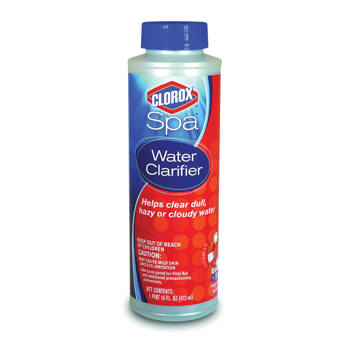 Clorox Spa 59016CSP Water Clarifier, 16 oz, Liquid, Almond, Blue