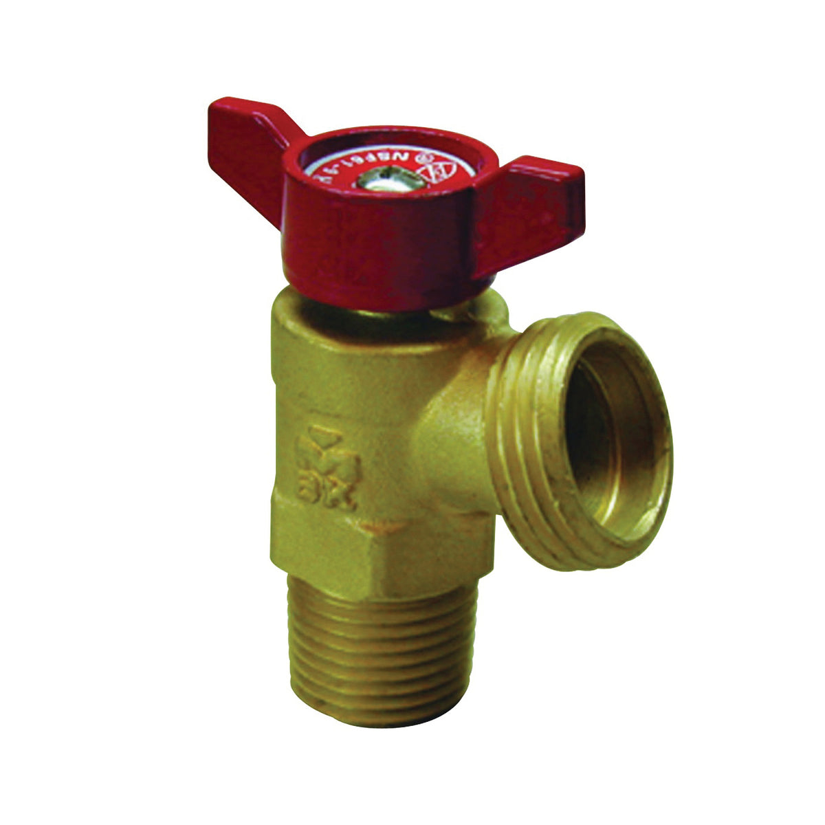 B &amp; K Quarter Master ProLine Series 102-054HN Boiler Drain Valve, 3/4 in Connection, MPT x FIP, 125 psi Pressure, Chrome