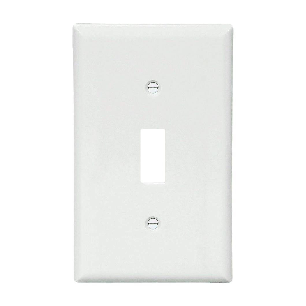 Eaton Wiring Devices BP5134W Wallplate, 4-1/2 in L, 2-3/4 in W, 1 -Gang, Nylon, White, High-Gloss