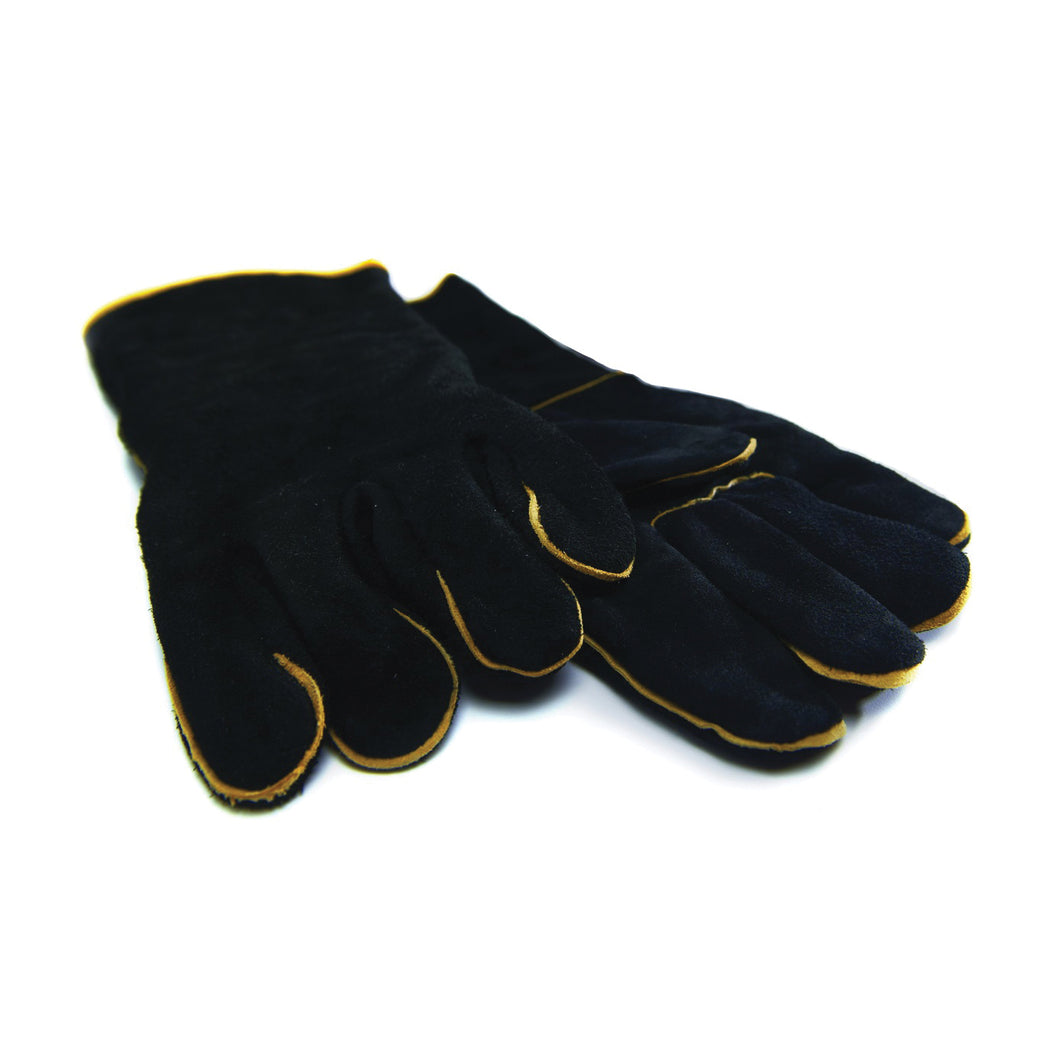 GrillPro 00528 BBQ Gloves, #1, Leather, Black