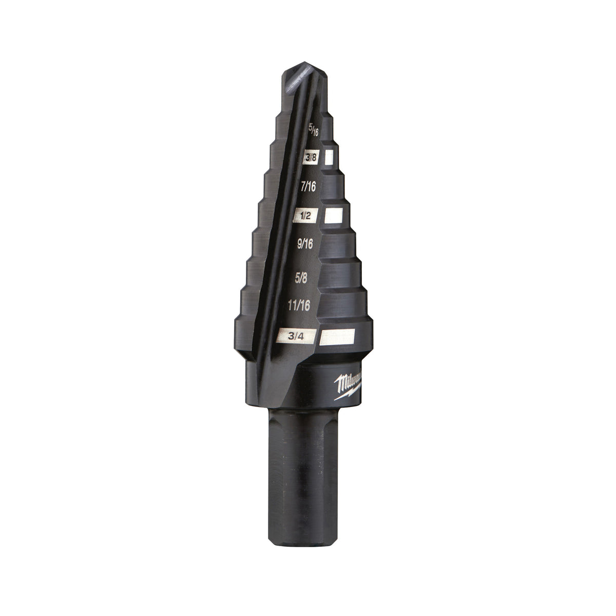 Milwaukee 48-89-9203 #3 Step Drill Bit, 1/4 to 3/4 in Dia, 2-37/64 in OAL, Straight Flute, 2-Flute