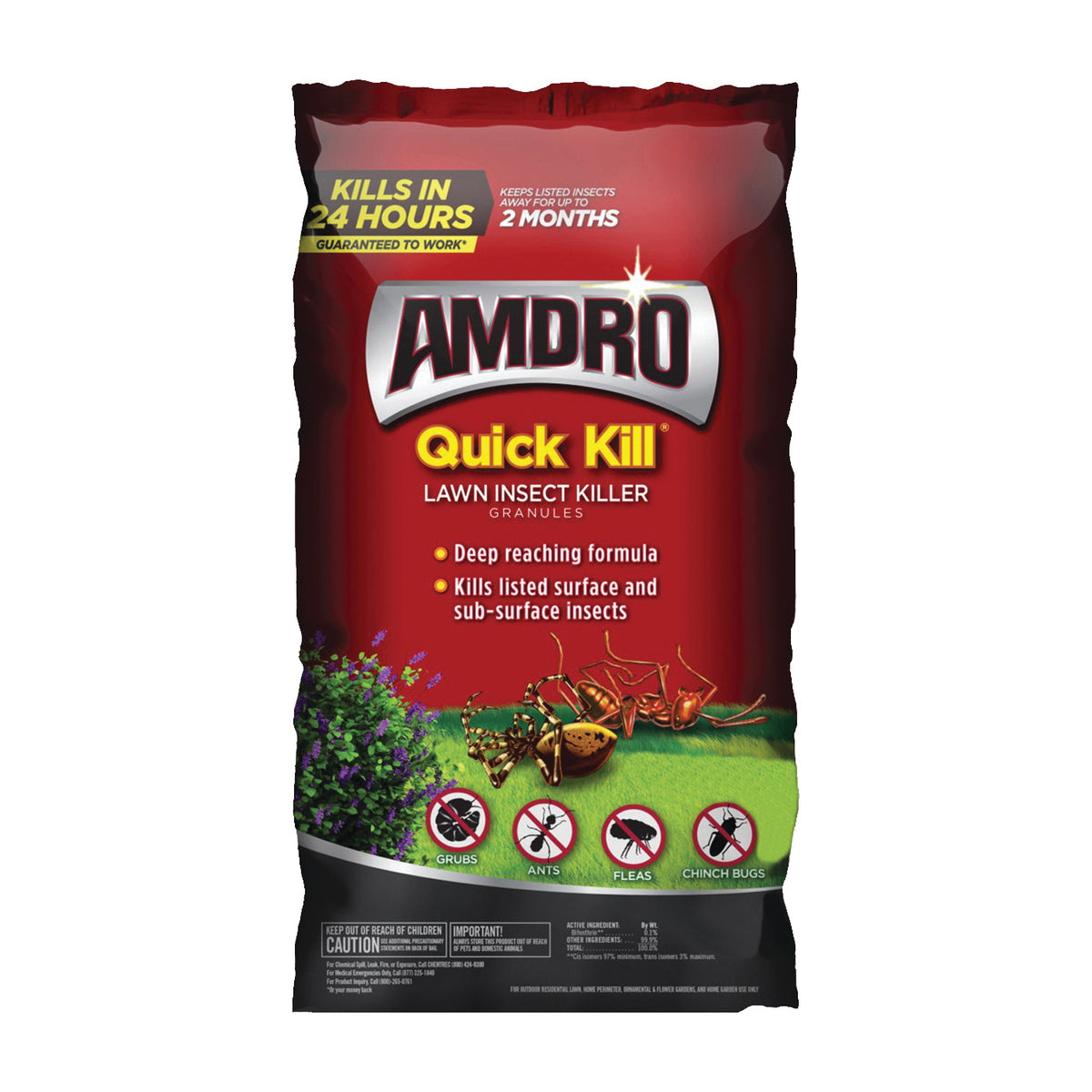 Amdro QUICK KILL 100527080 Lawn Insect Killer, 10 lb Bag
