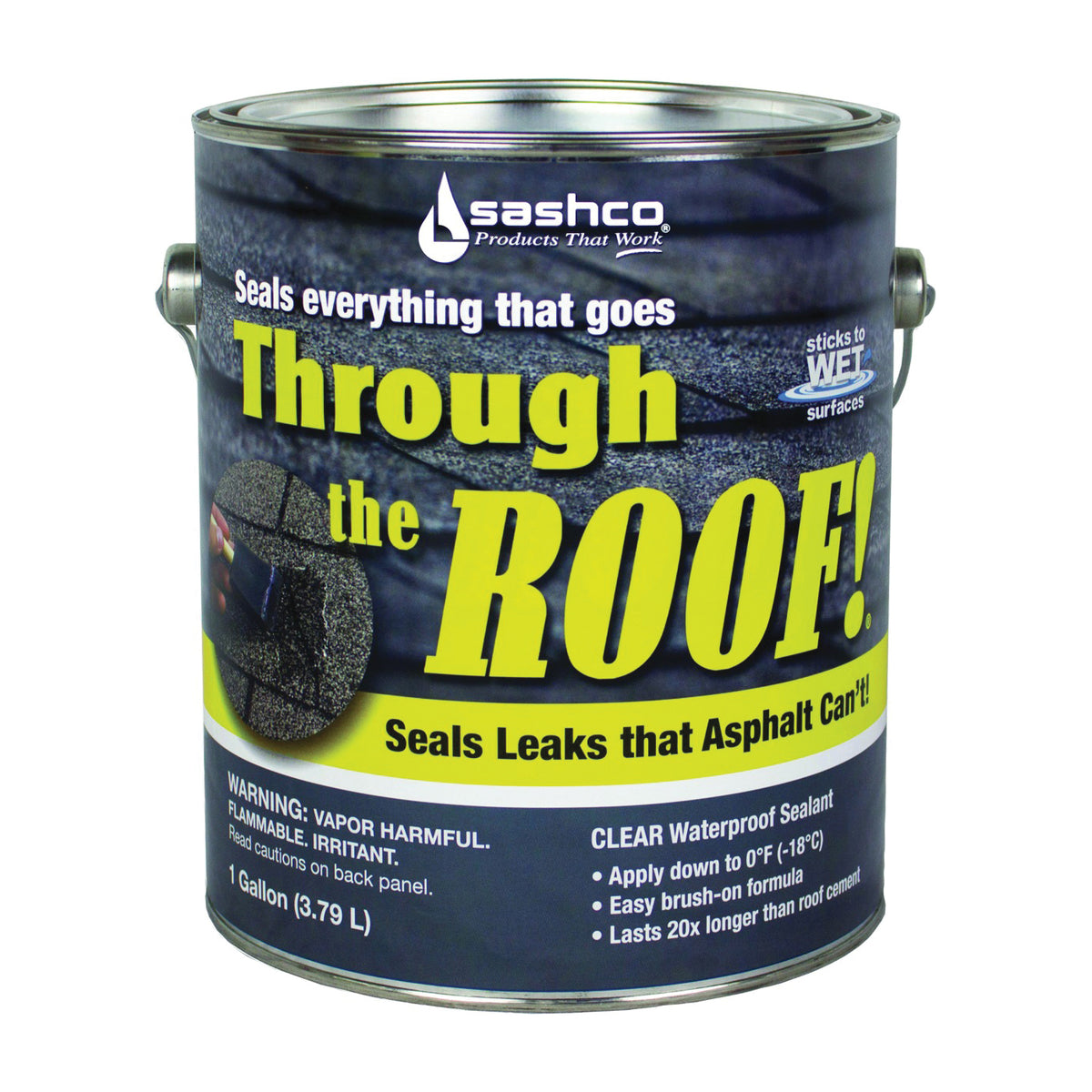 Through The Roof! 14024 Cement and Patching Sealant, Clear, Liquid, 1 gal Container