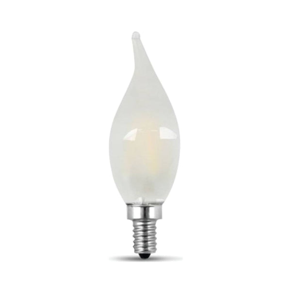 Feit Electric BPCFF60/827/LED/2 LED Lamp, Decorative, Flame Tip Lamp, 60 W Equivalent, E12 Lamp Base, Dimmable