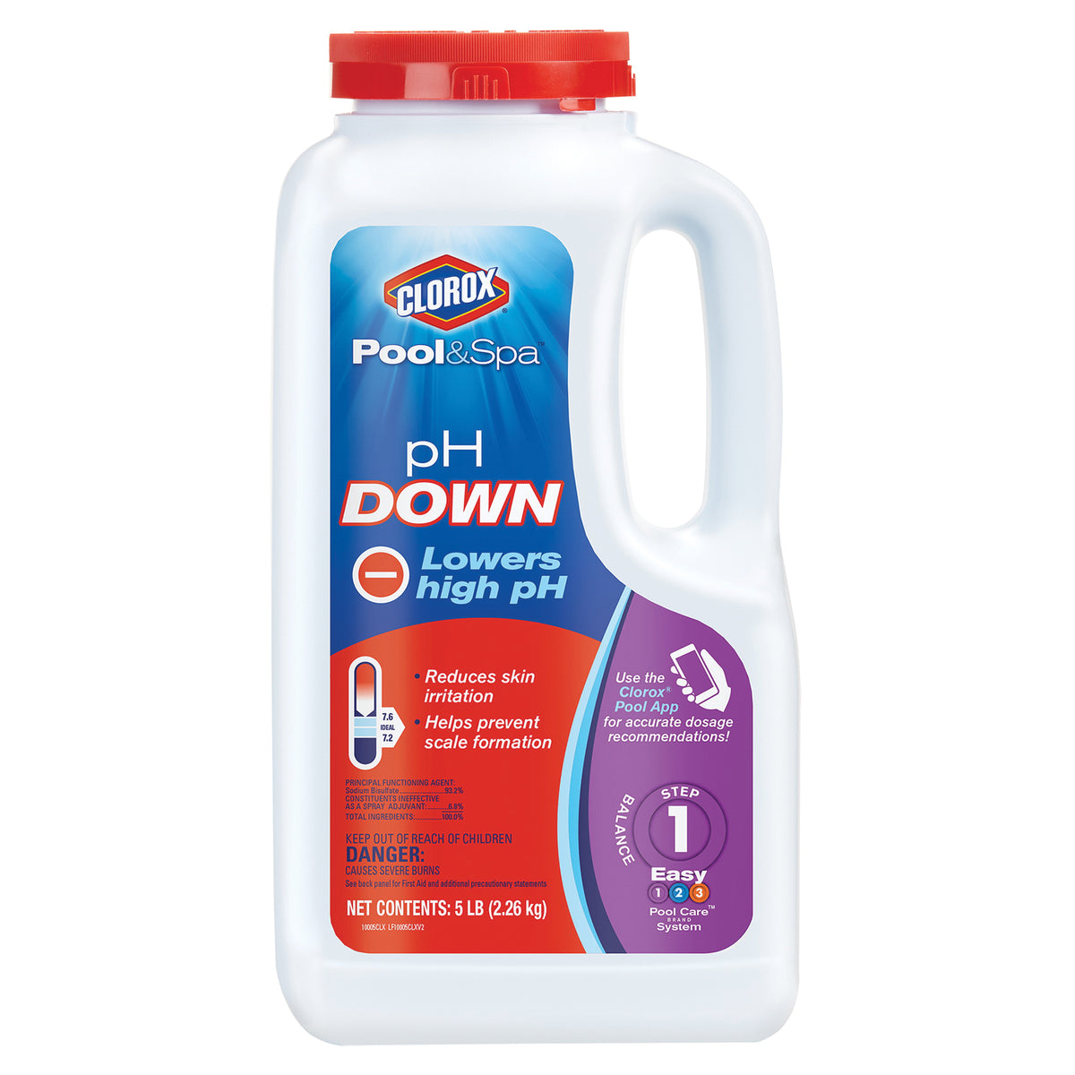 Clorox 12105CLX pH Down, Granular, Off-White, 5 lb