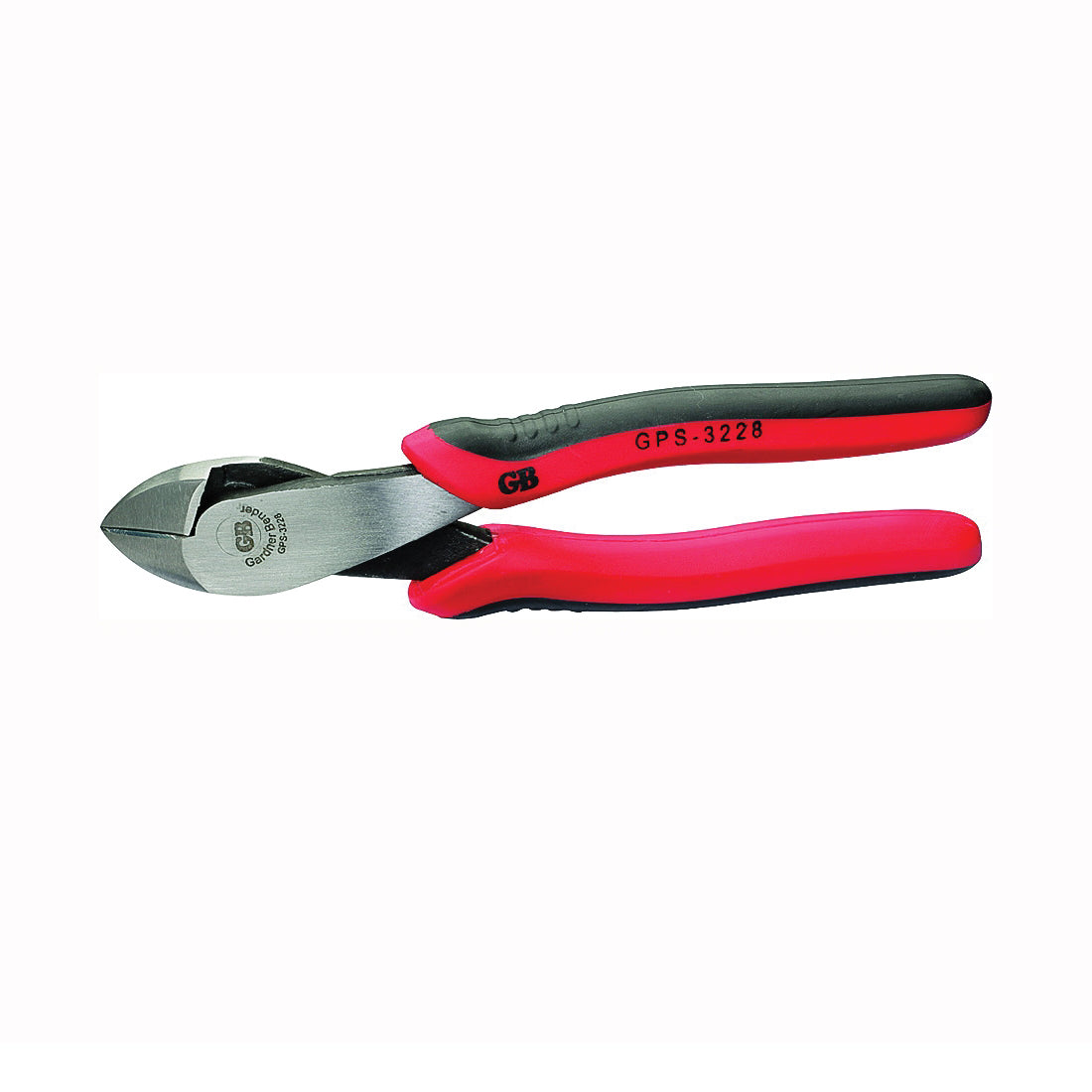 GB GPS-3228 Diagonal Cutting Plier, 8 in OAL, 1-3/8 in Jaw Opening, Red Handle, Comfort-Grip Handle, 3/4 in L Jaw
