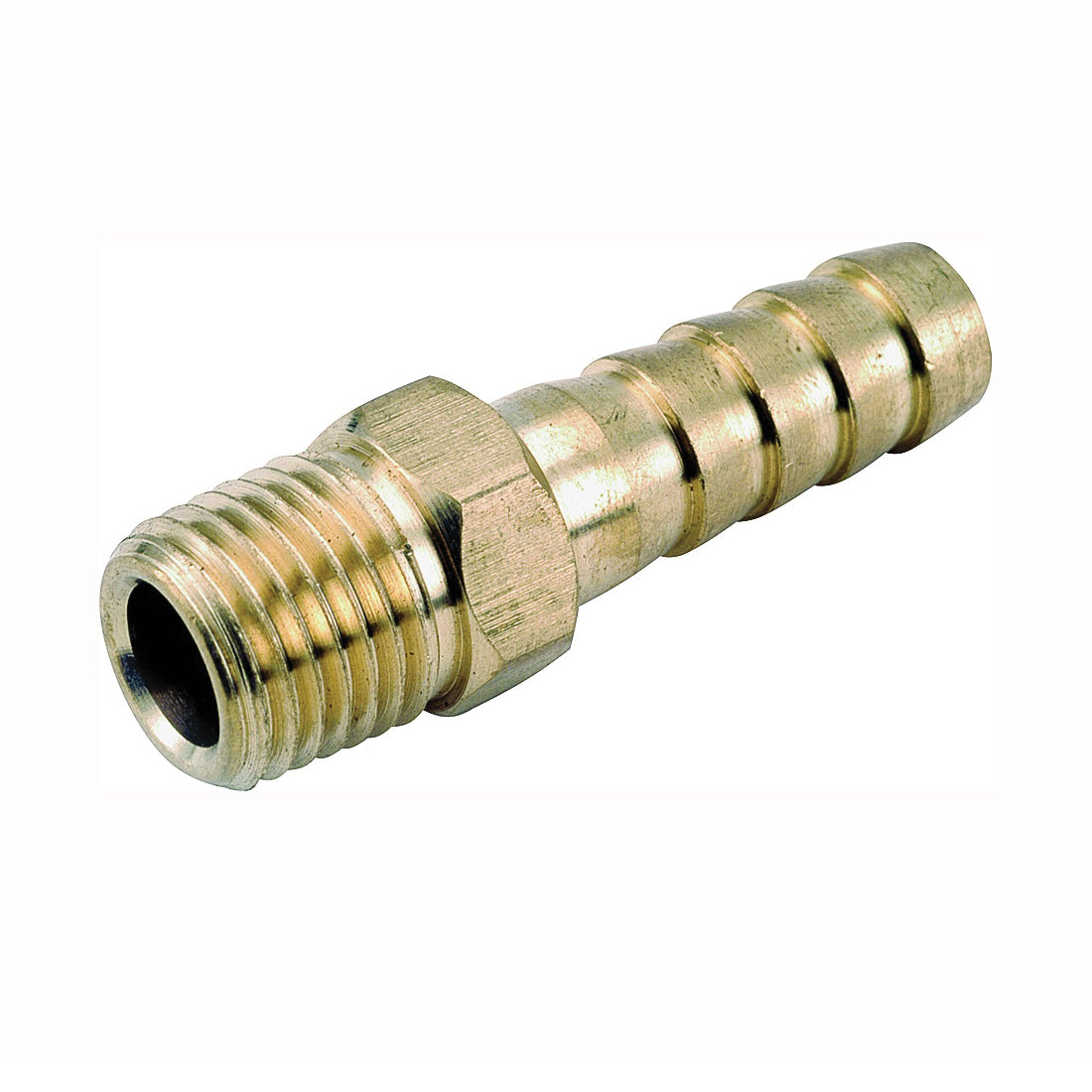 Anderson Metals 129 Series 757001-1008 Hose Adapter, 5/8 in, Barb, 1/2 in, MPT, Brass