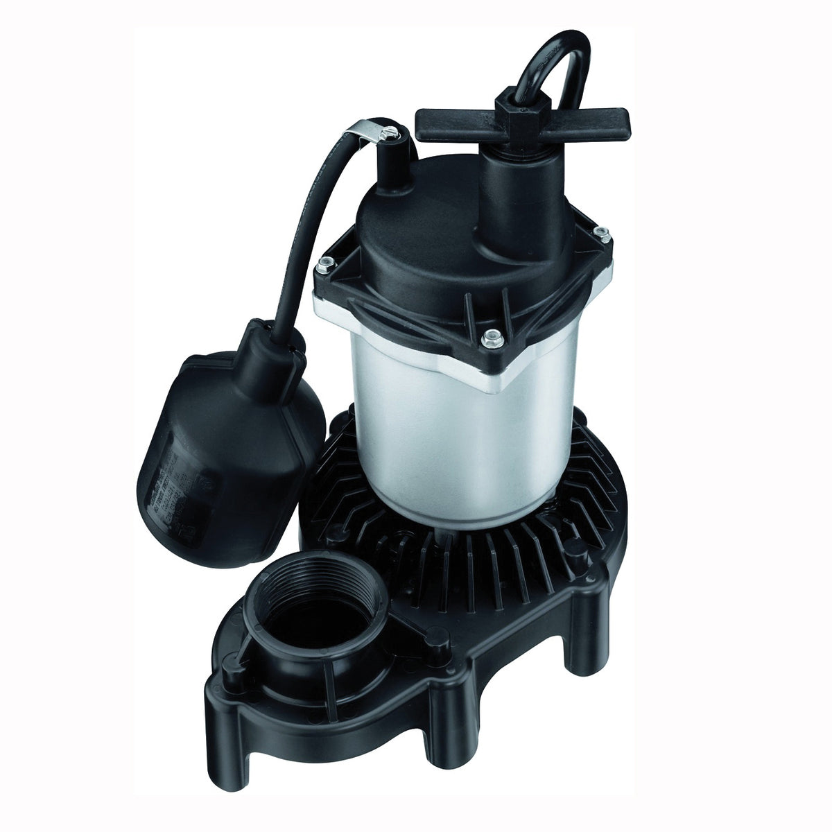 Simer 2165 Sump Pump, 1-Phase, 4.1 A, 115 V, 0.5 hp, 1-1/2 in Outlet, 22 ft Max Head, 960 gph, Thermoplastic