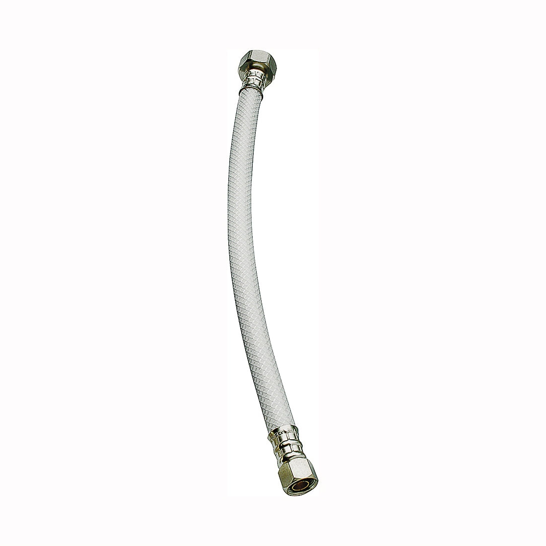Plumb Pak EZ Series PP23863 Sink Supply Tube, 3/8 in Inlet, Compression Inlet, 1/2 in Outlet, FIP Outlet, Vinyl Tubing