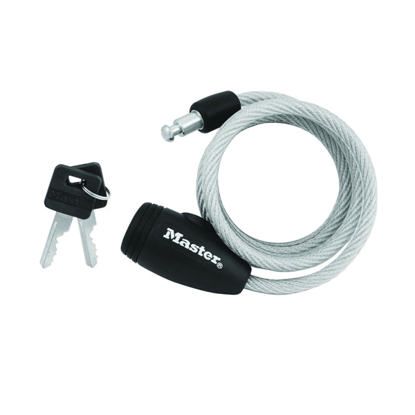 Master Lock 8109D Cable Lock, Keyed Key, Steel Shackle