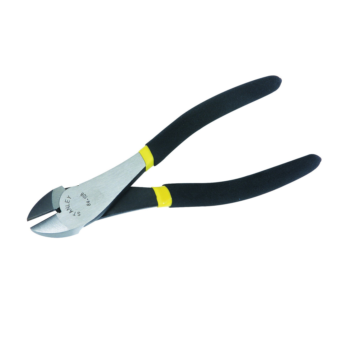 STANLEY 84-108 Diagonal Cutting Plier, 7-5/16 in OAL, 7/8 in Cutting Capacity, Black Handle, Double Dipped Handle