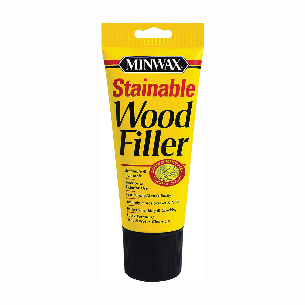 Minwax 42852000 Wood Filler, Solid, Natural, 6 oz Tube