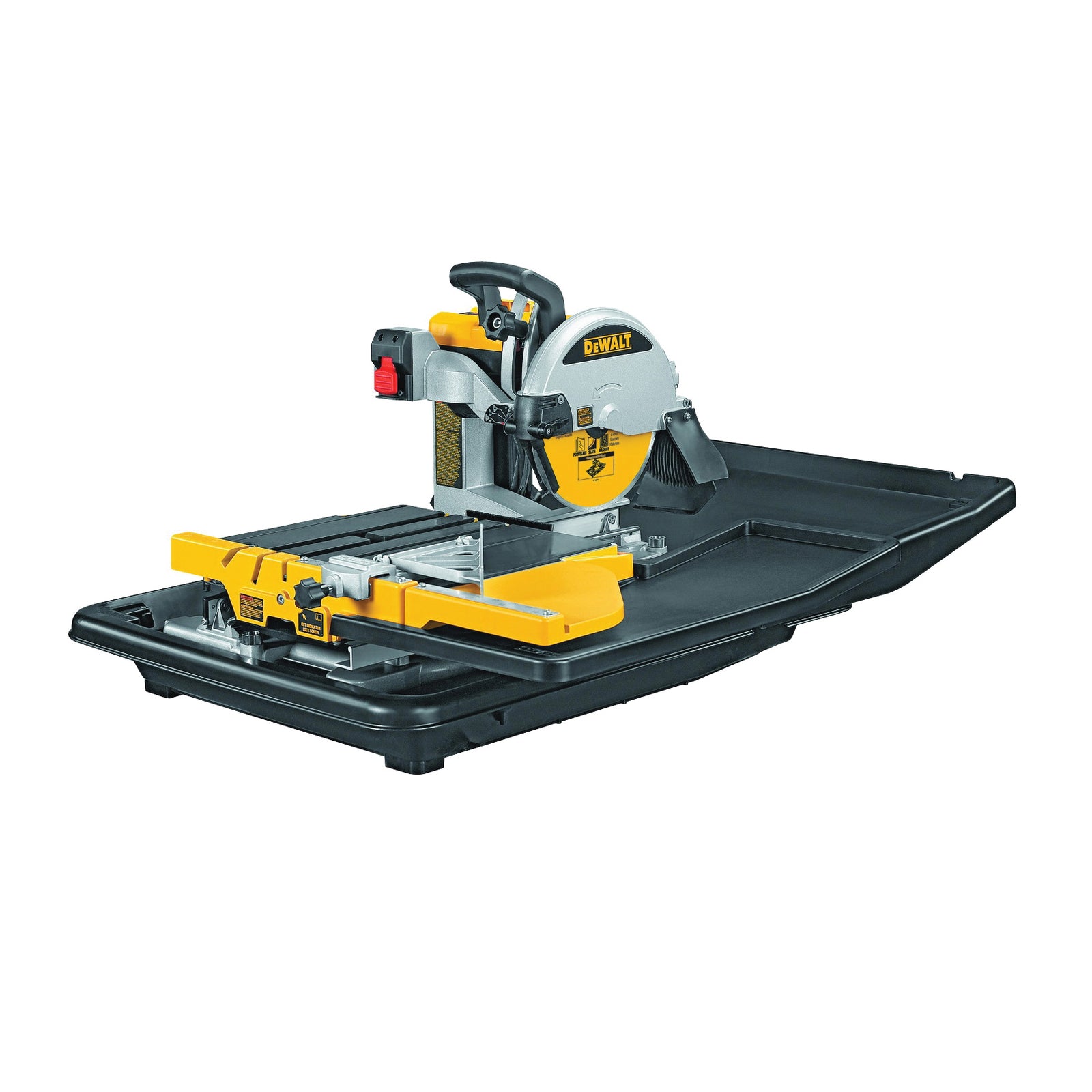 DeWALT D24000 Tile Saw, 120 V, 15 A, 10 in Dia Blade, 25 in Ripping, 18 in Cutting Capacity