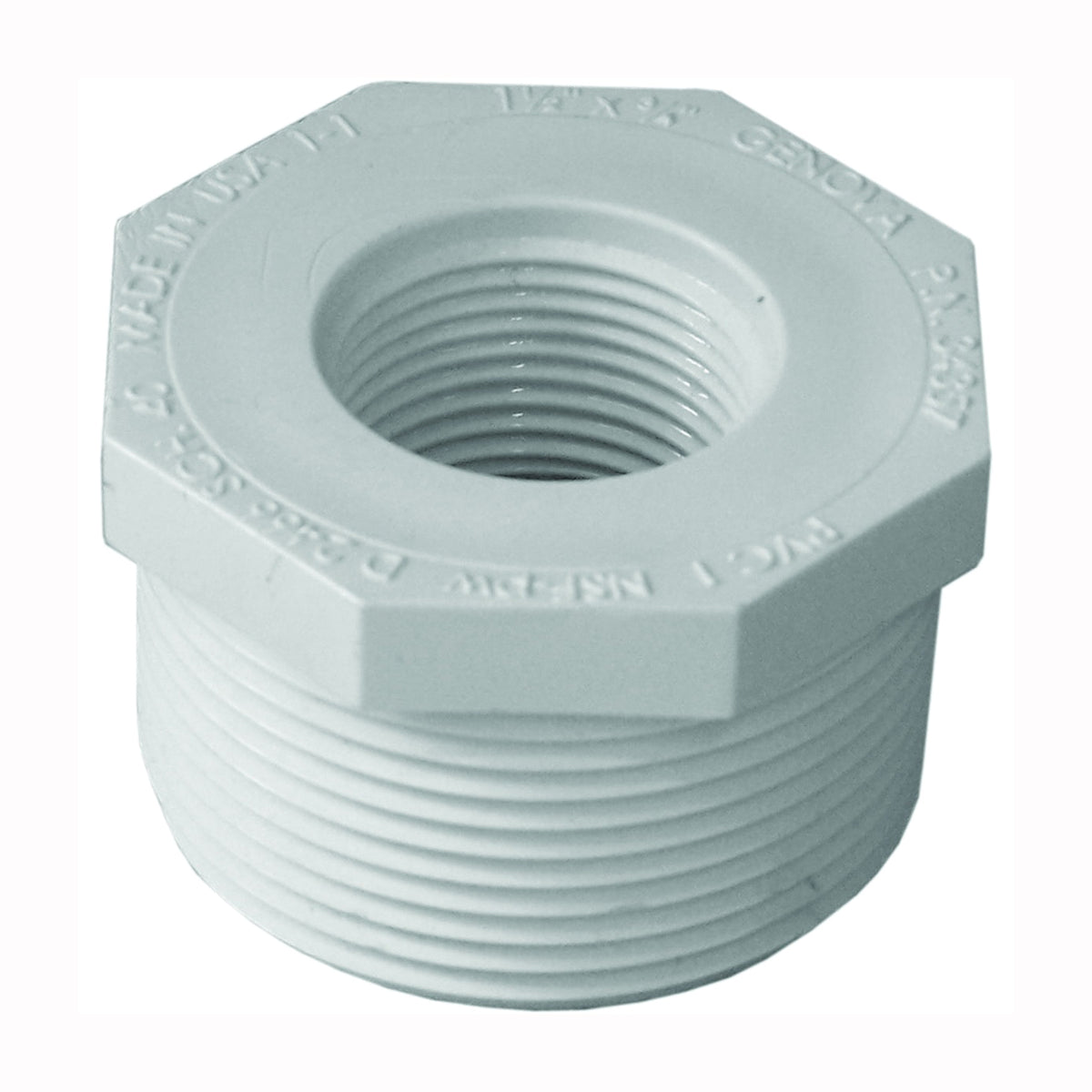 GENOVA 300 Series 34357 Reducing Bushing, 1-1/2 x 3/4 in, MIP x FIP, SCH 40 Schedule