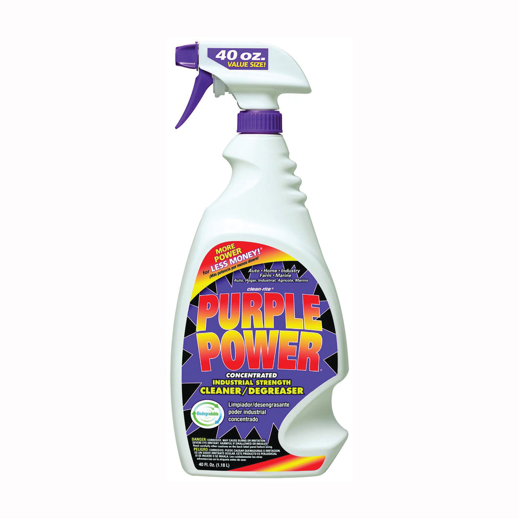 Purple Power 4319PS Cleaner and Degreaser, 40 oz Bottle, Liquid, Characteristic