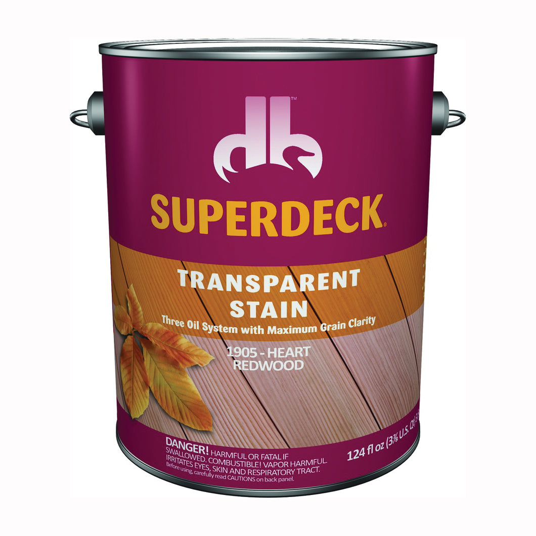 Duckback DPI019054-16 Wood Stain, Heart Redwood, Liquid, 1 gal