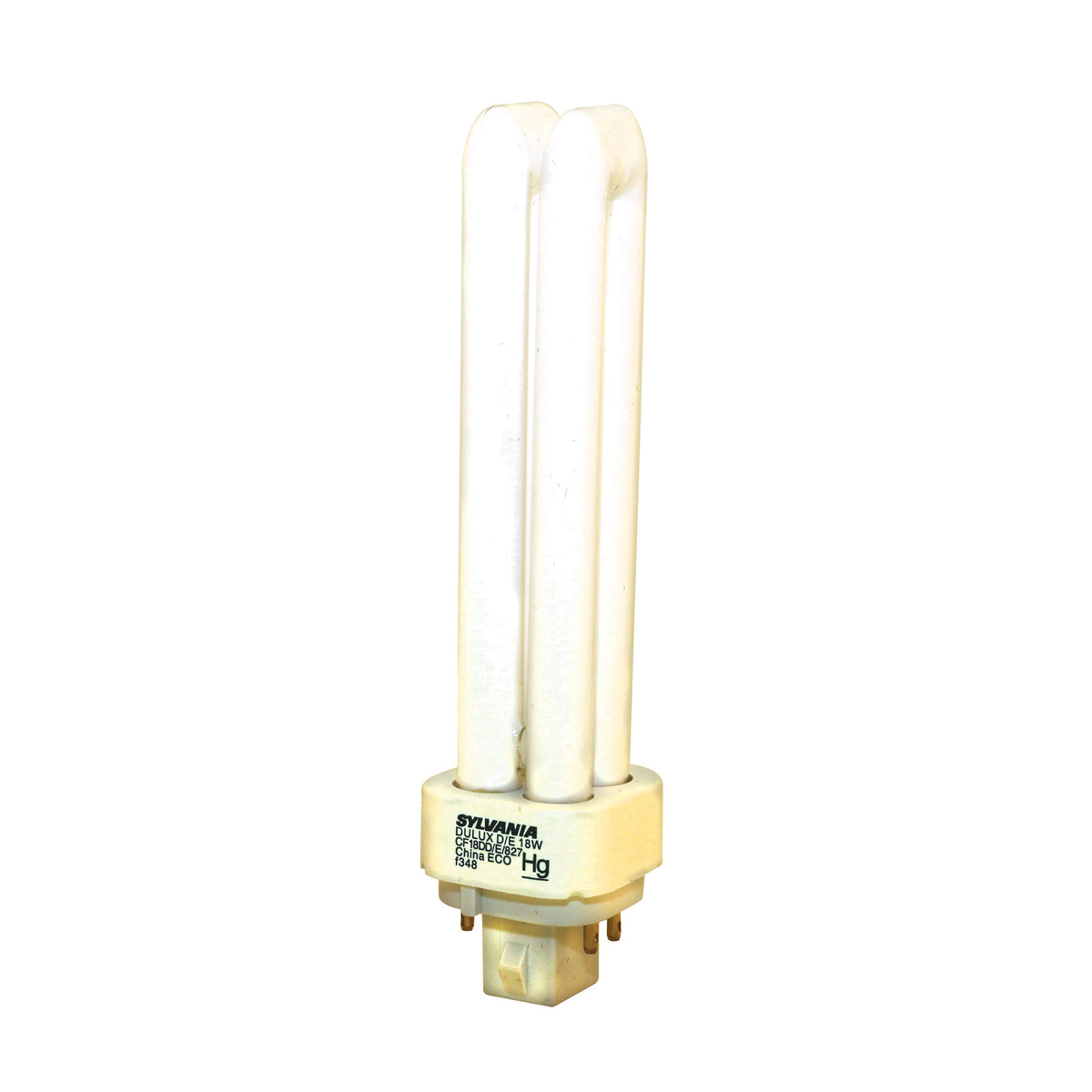 Sylvania 20683 Compact Fluorescent Bulb, 18 W, T4 Lamp, G24Q-2 Lamp Base, 989 Lumens, 2700 K Color Temp