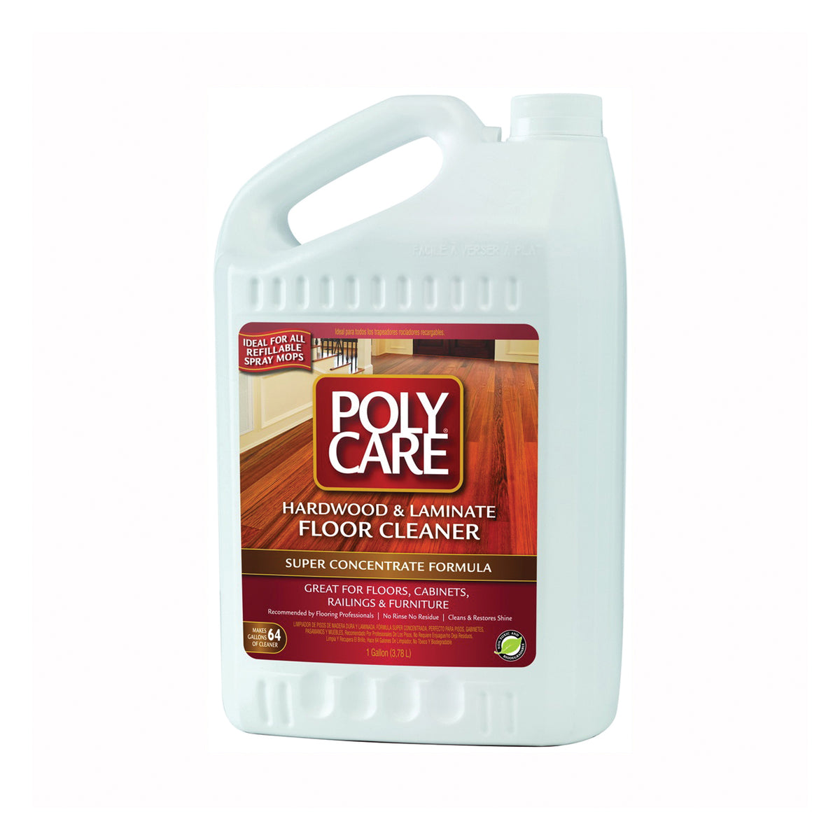 Polycare 70001 Floor Cleaner, 1 gal Jug, Liquid, Milky