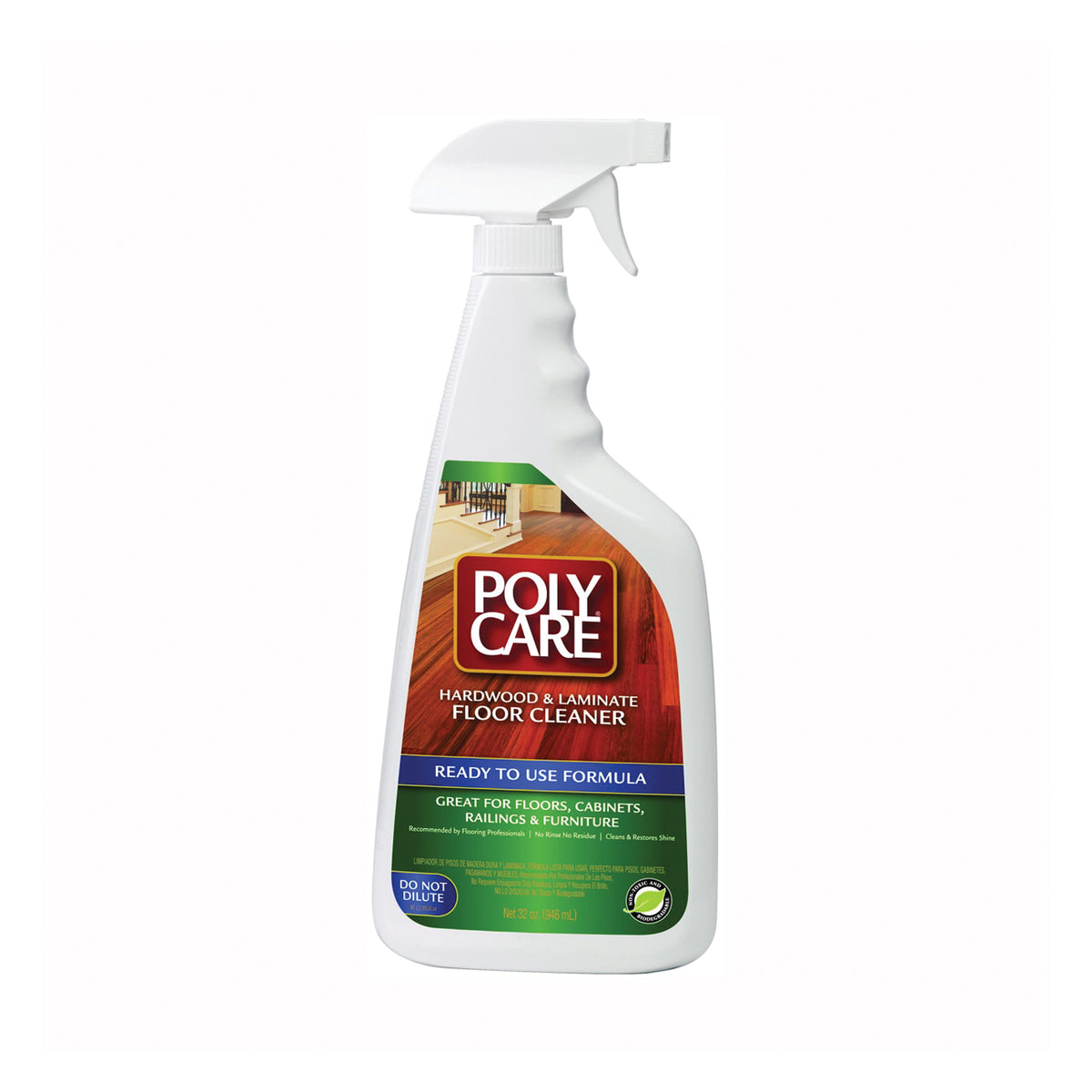 Polycare 70034 Floor Cleaner, 32 oz Bottle, Liquid, Milky