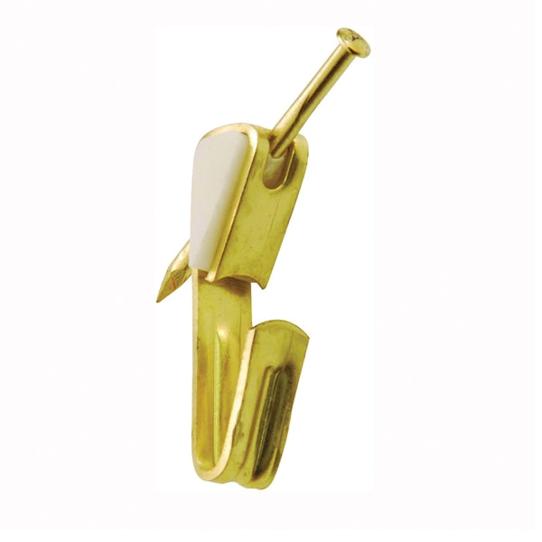 OOK 50582 Picture Hanger, 10 lb, Steel, Brass, Gold