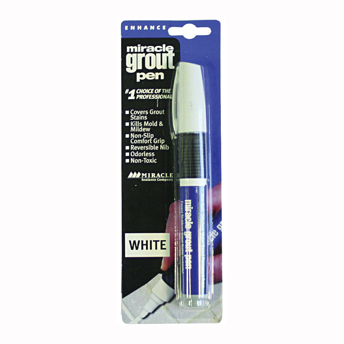 MIRACLE SEALANTS GRT-PEN-WHT Grout Pen, Non-Toxic, White