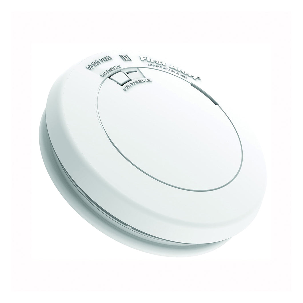 FIRST ALERT PRC700 Carbon Monoxide Alarm, 85 dB, Alarm: Audible, Electrochemical, Photoelectric Sensor, White