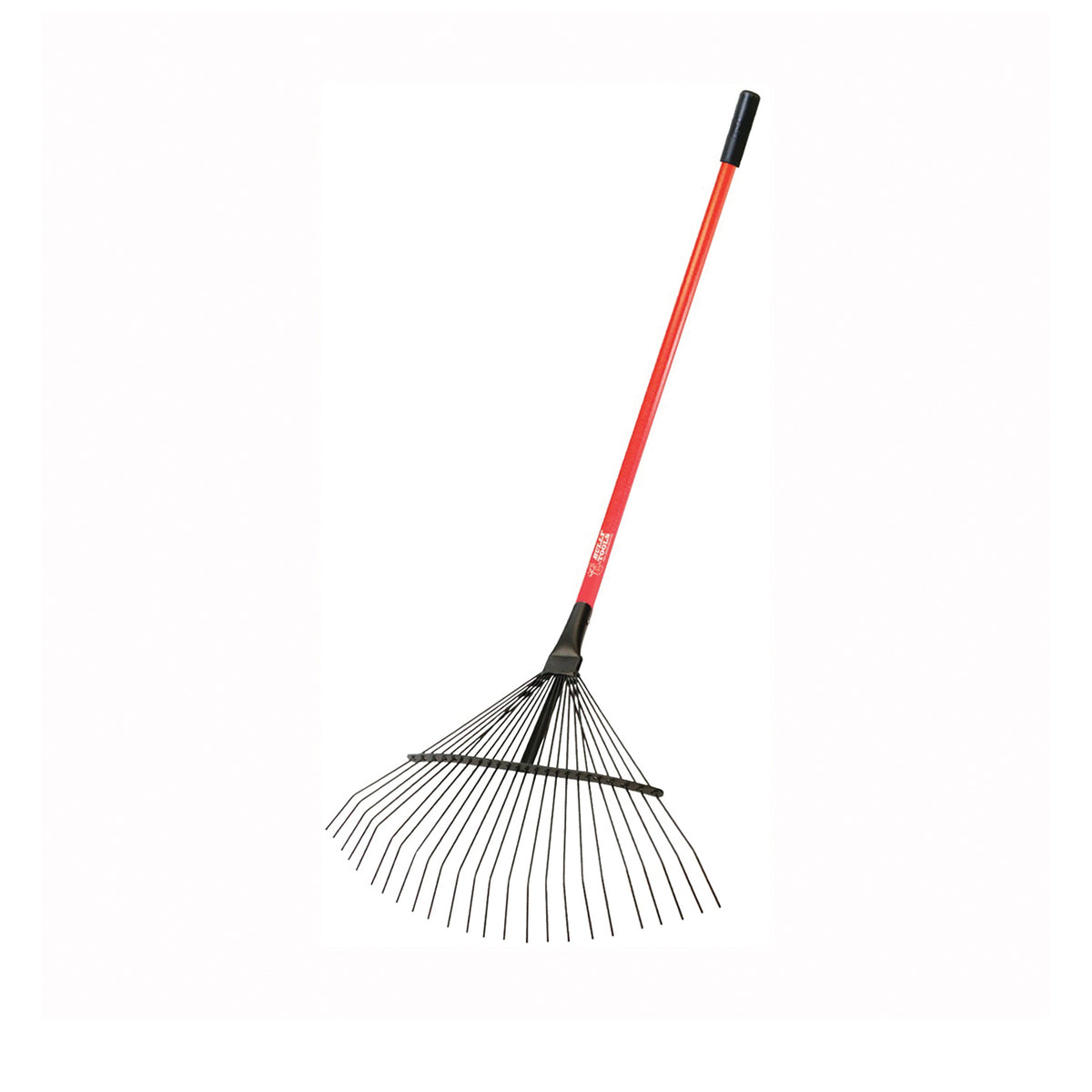 BULLY Tools 92312 Thatching and Leaf Rake, Steel Tine, 24-Tine, Fiberglass Handle, 50 in L Handle