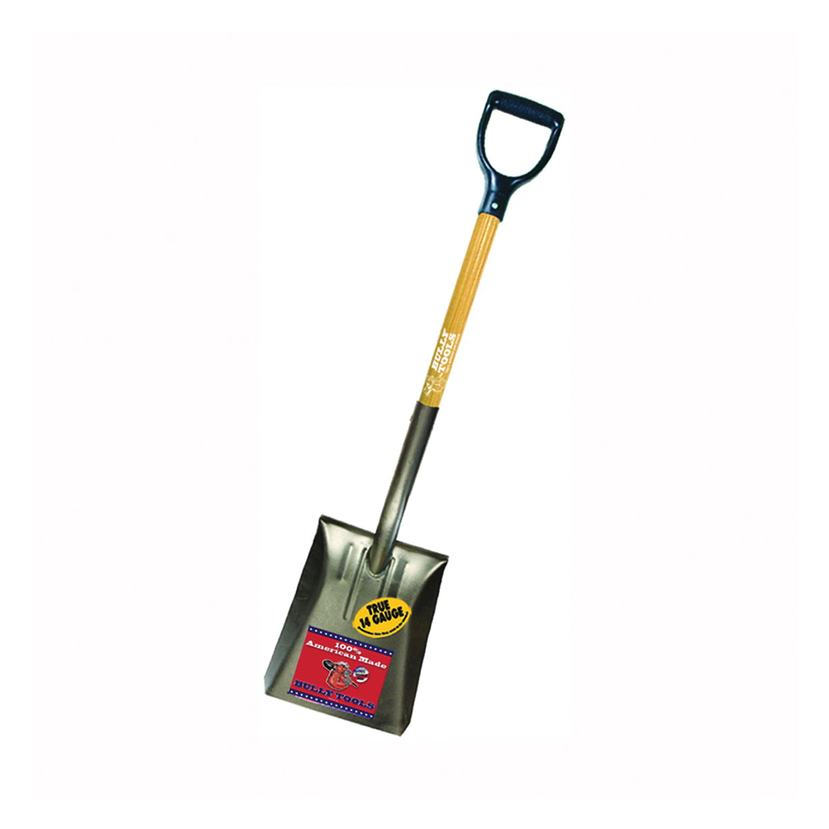 BULLY Tools 72520 Shovel, 9-1/2 in W Blade, 14 ga Gauge, Steel Blade, Ashwood Handle, D-Shaped Handle, 31 in L Handle