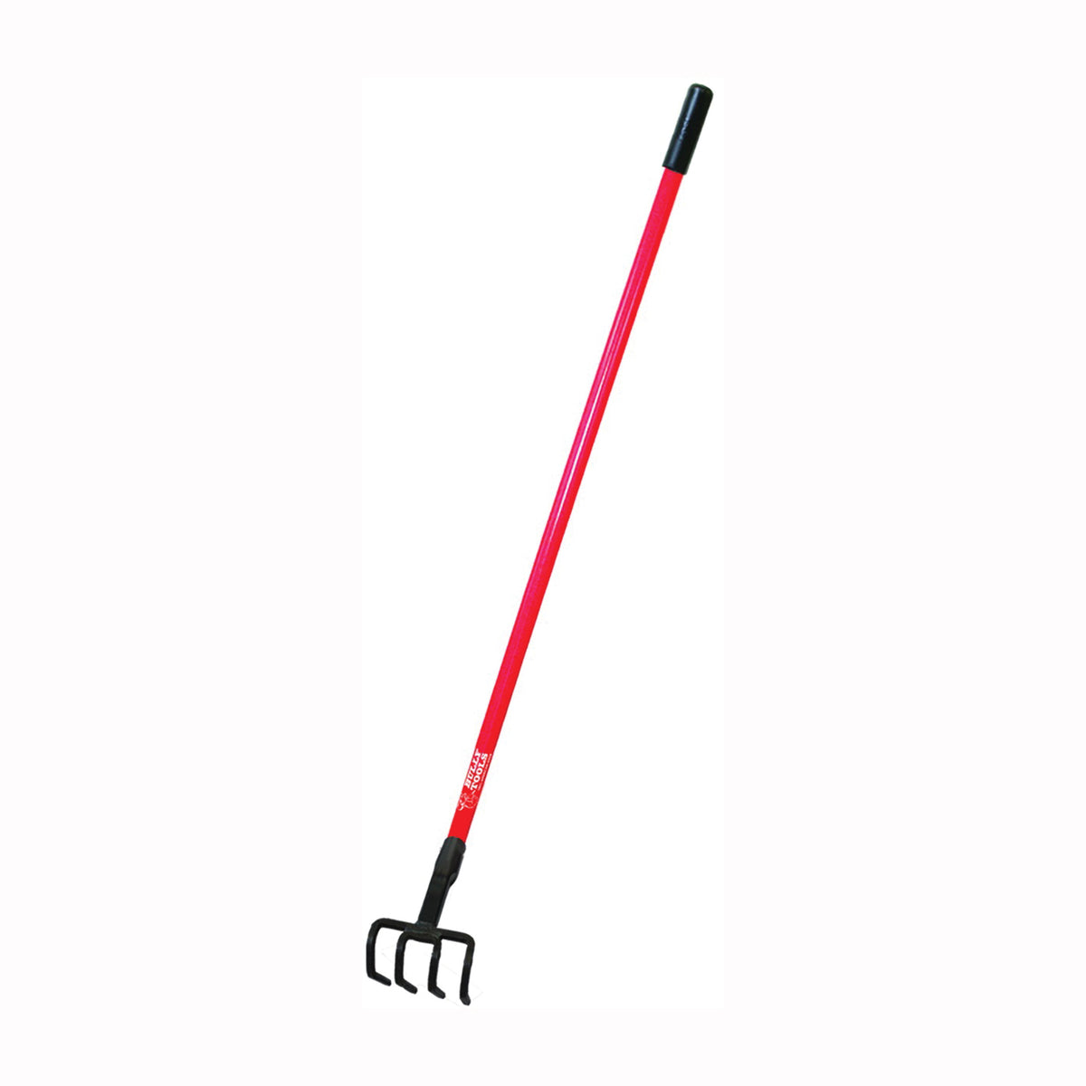 BULLY Tools 92334 Cultivating Fork, 5-1/2 in W, 54-1/2 in L, 4-5/8 in L Tine, 4 -Tine, Fiberglass Handle