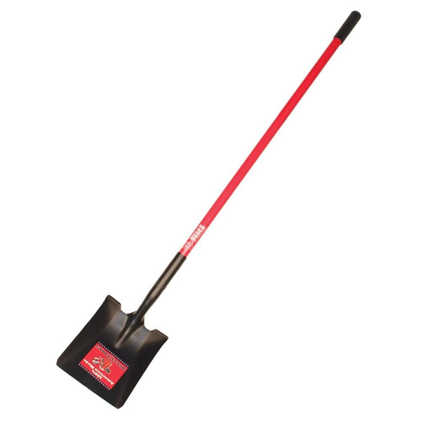 BULLY Tools 62525 Shovel, 9-1/2 in W Blade, 14 ga Gauge, Steel Blade, Fiberglass Handle, Comfort Grip Handle