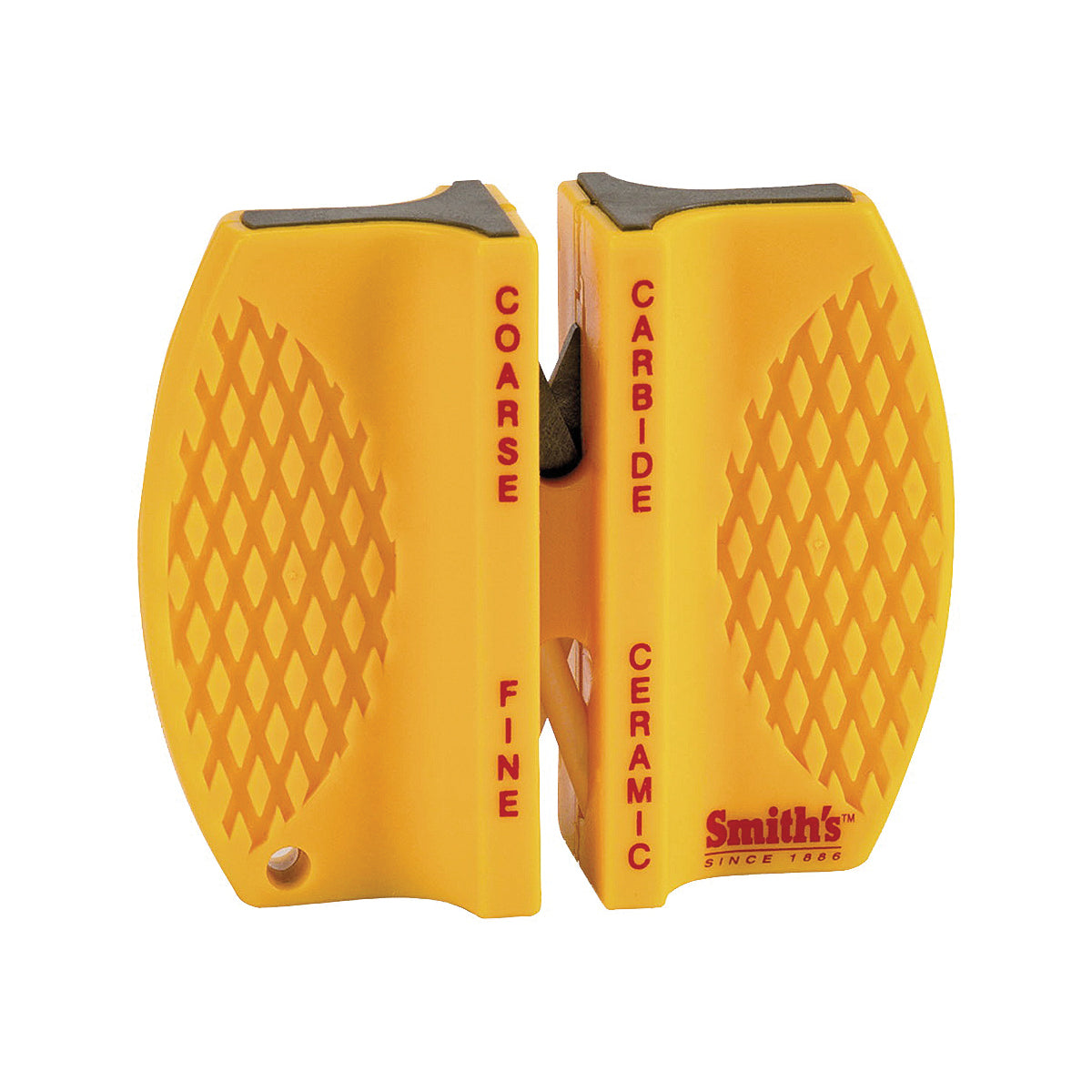 Smith&#39;s CCKB Knife Sharpener, 1500 Grit, Coarse/Extra Fine, Carbide Abrasive, Yellow