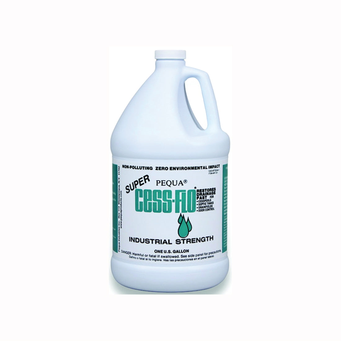 Pequa CESS-FLO Series P-101 Septic Tank Cleaner, Liquid, Clear, Odorless, 1 gal Bottle