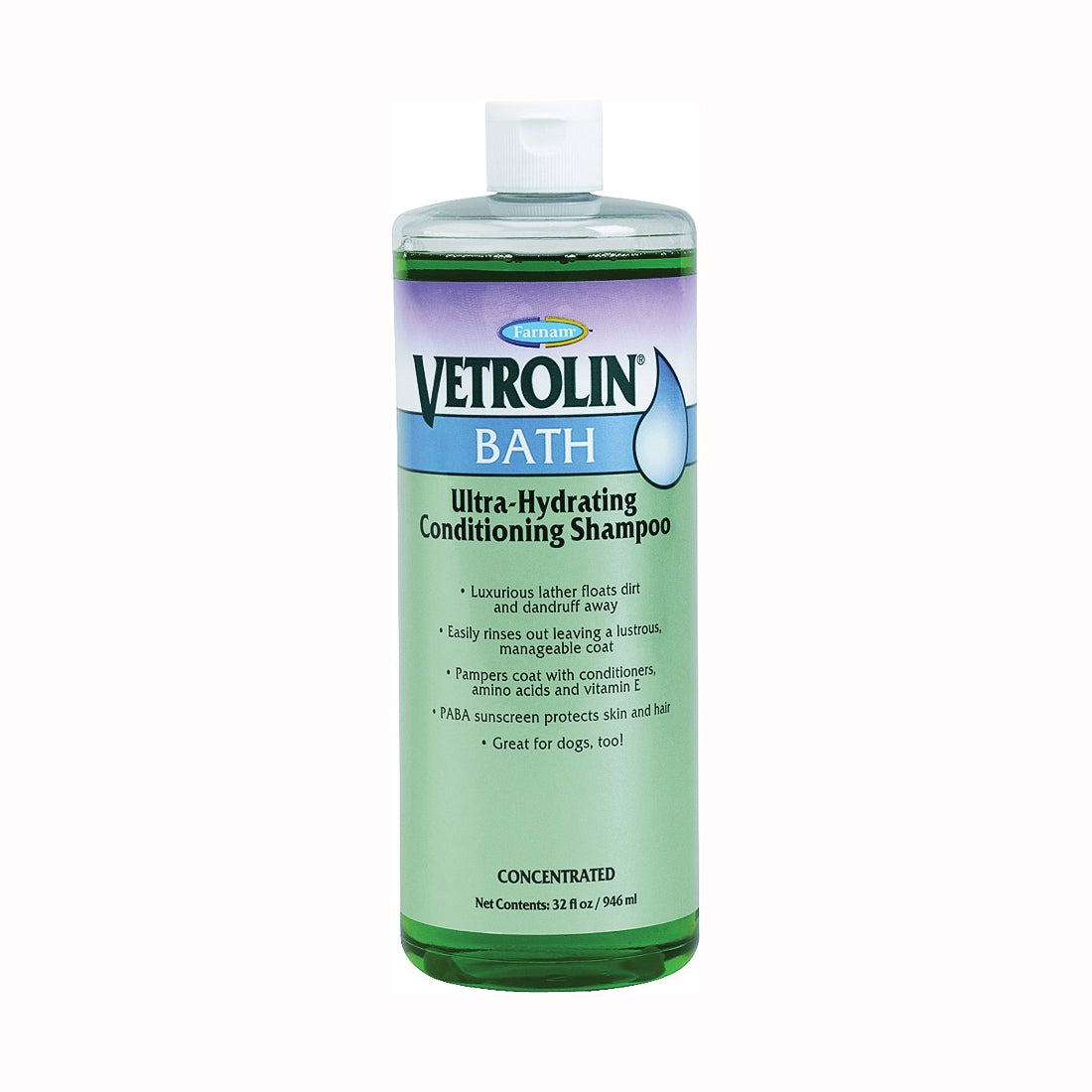 Farnam Vetrolin 80305 Conditioning Shampoo, 32 oz