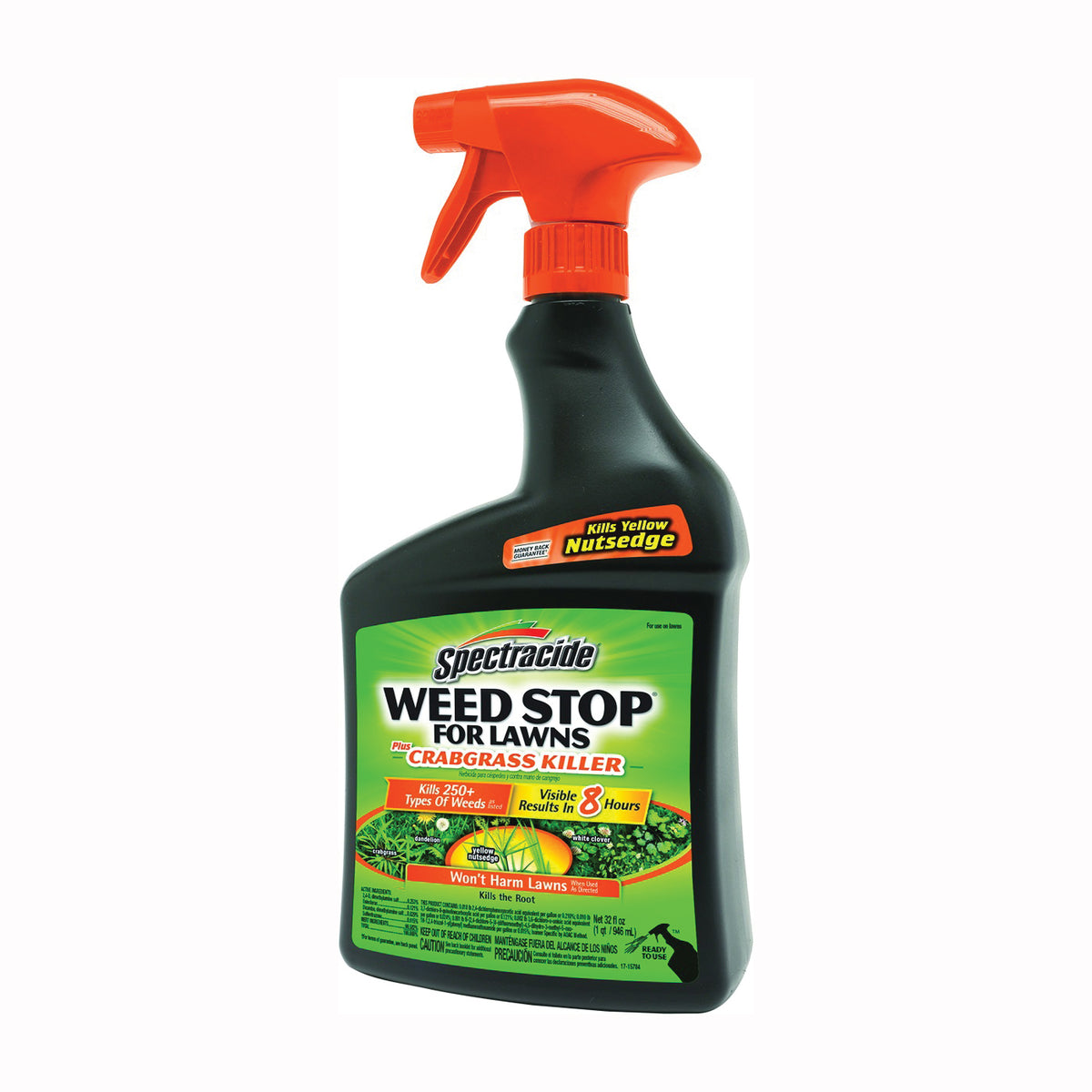 Spectracide HG-96436 Weed and Crabgrass Killer, Liquid, Brown, 32 oz Bottle