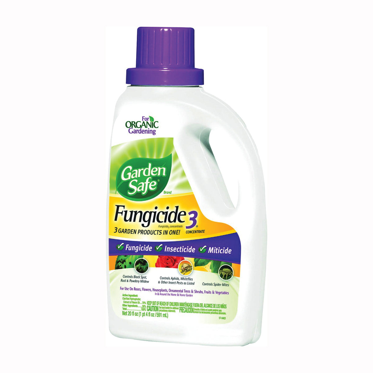 Garden Safe HG-10411X Fungicide, Liquid, Garlic, Brown, 20 fl-oz