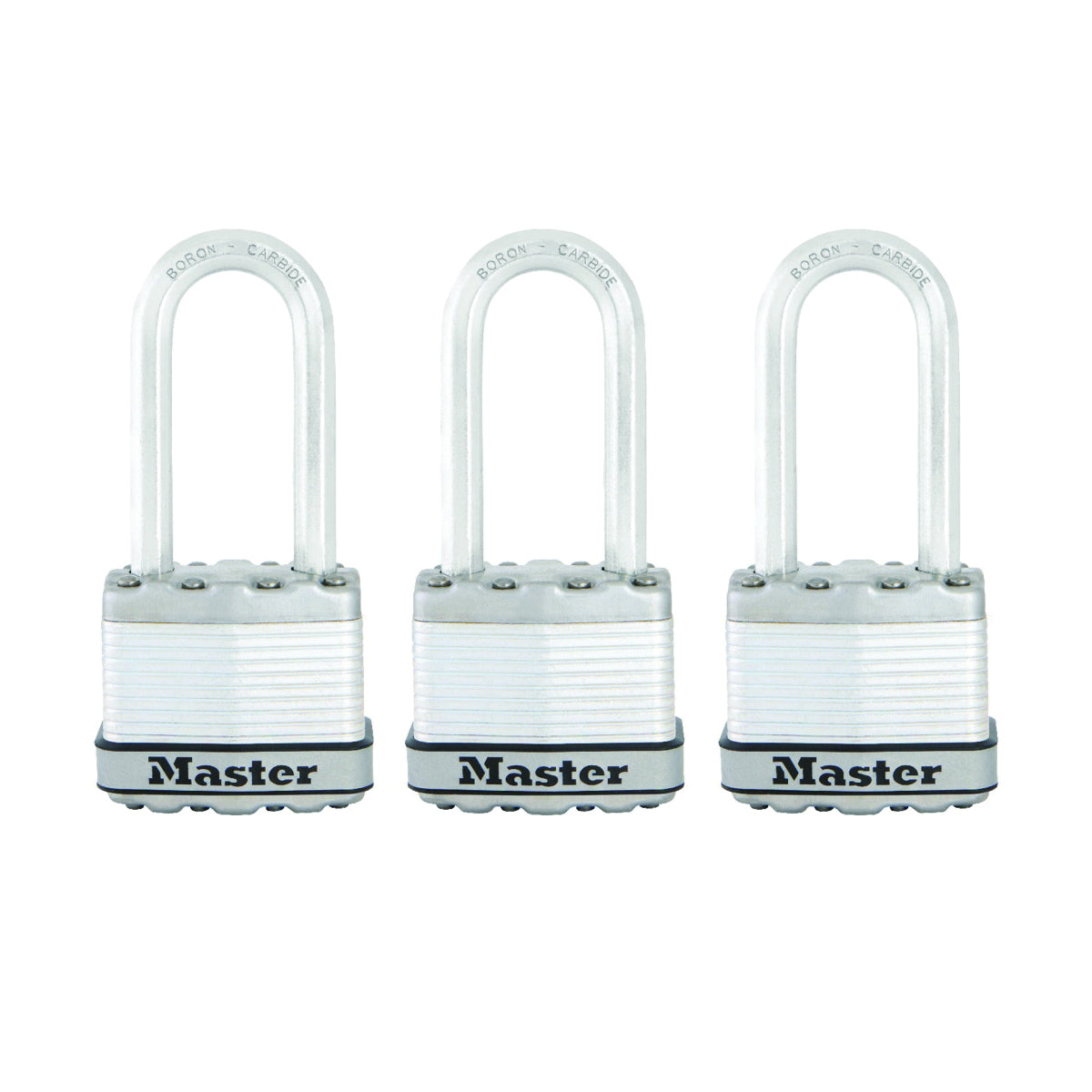 Master Lock Magnum Series M1XTRILH Padlock, Keyed Alike Key, 5/16 in Dia Shackle, 2 in H Shackle, Stainless Steel Body