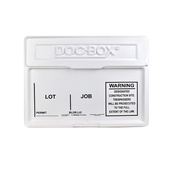 The DOC-BOX 10102 Permit Posting Box, 21 in W, 4 in H, HDPE
