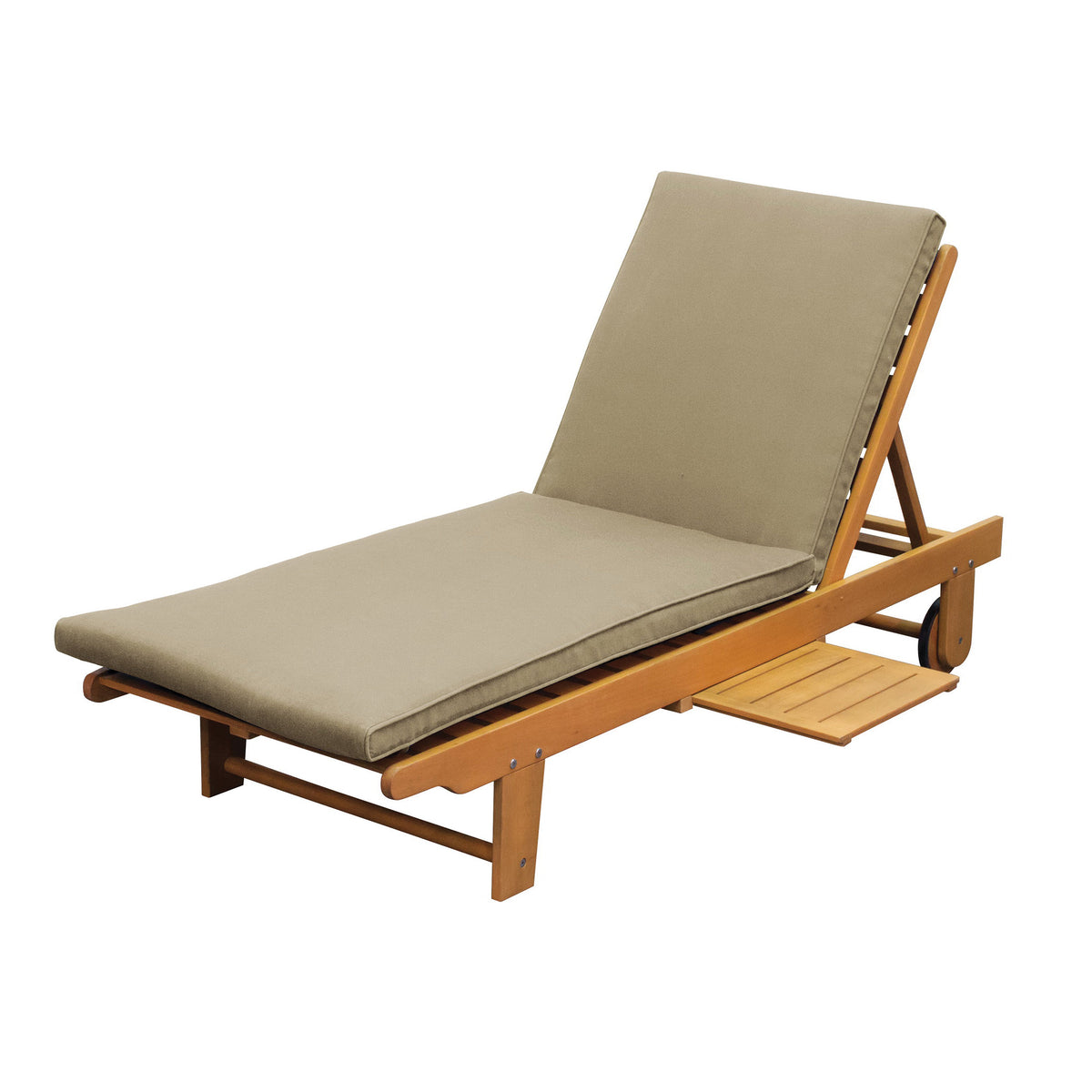 Rio Brands Newport DSLG002-730 Lounger, 25-1/4 in OAW, 72 in OAD, 34 in OAH, Wood, Reddish Brown