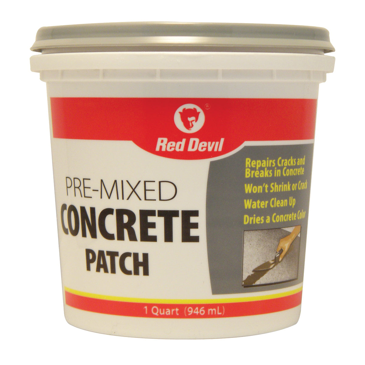 Red Devil 0644 Concrete Patch, Gray, 1 qt Tub