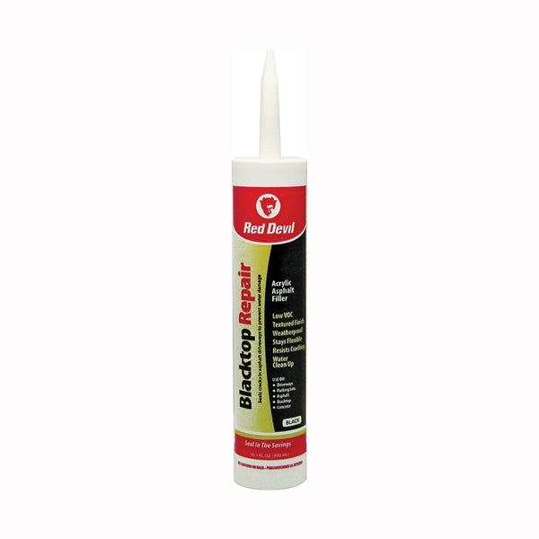 Red Devil 0637 Repair Sealant, Textured Paste, Black, Mild Acrylic, 10.1 fl-oz Cartridge