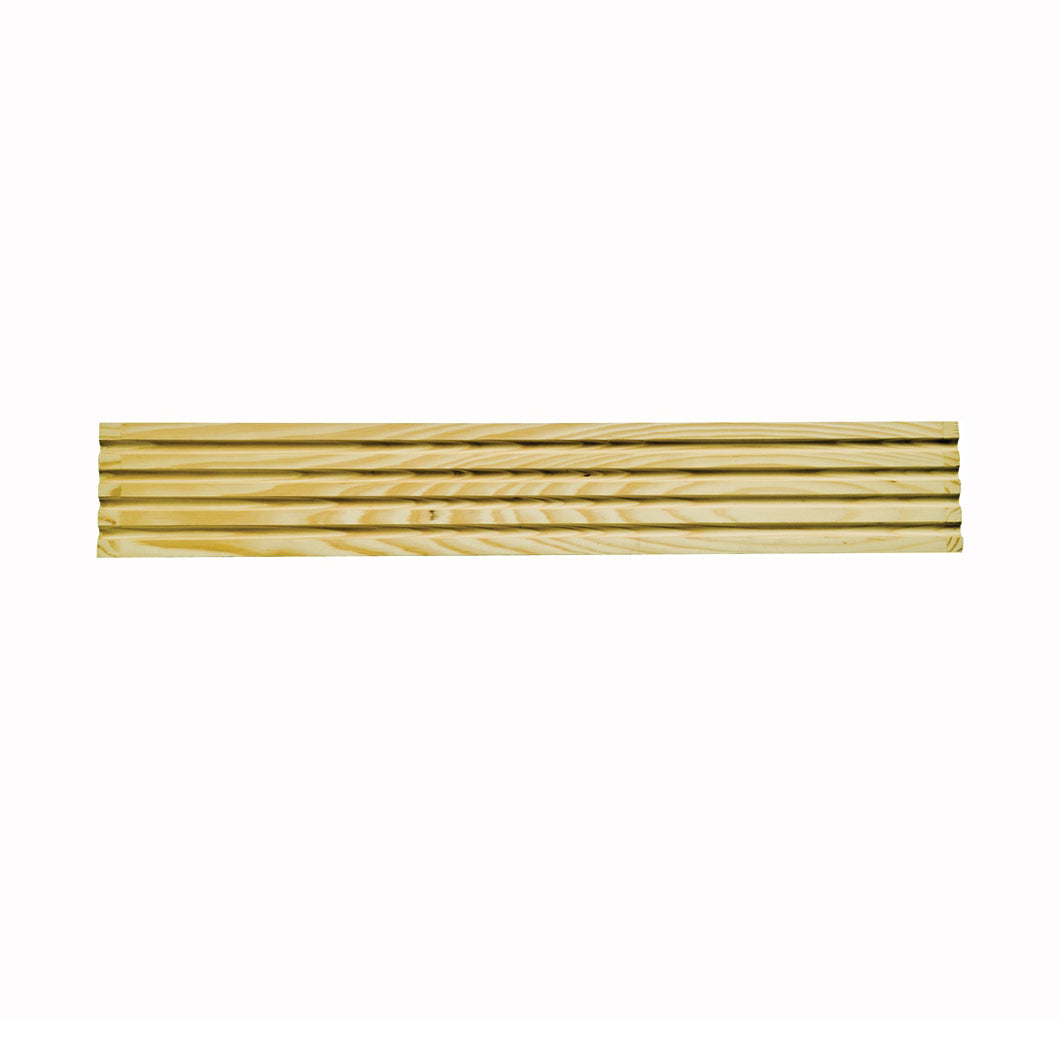 Waddell RFC27 Moulding, 2-1/4 in W, Casing, Fluted Profile, Pine