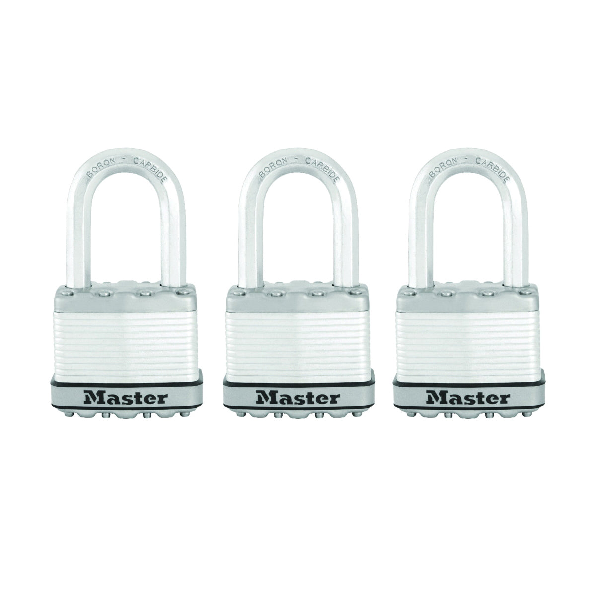 Master Lock Magnum Series M5XTRILF Padlock, Keyed Alike Key, 3/8 in Dia Shackle, 1-1/2 in H Shackle, Zinc, 2 in W Body