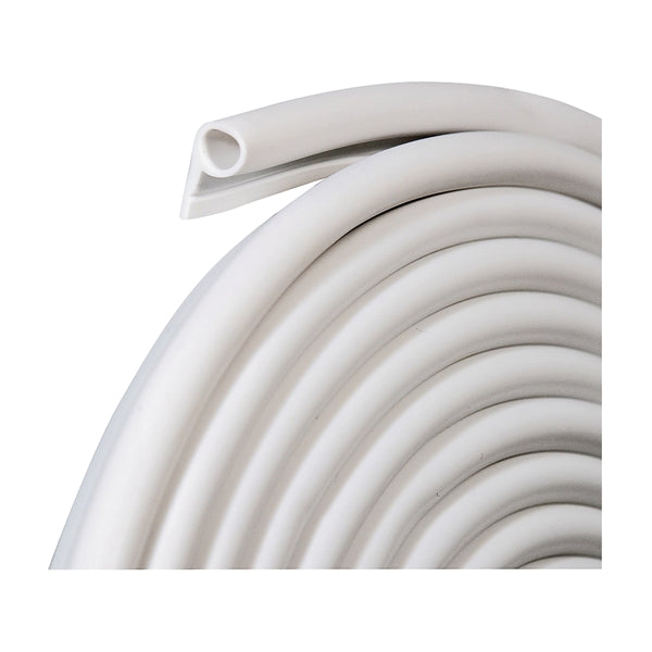 Frost King V18WH Gasket Weatherstrip, 1/2 in W, 1/4 in Thick, 17 ft L, Vinyl, White