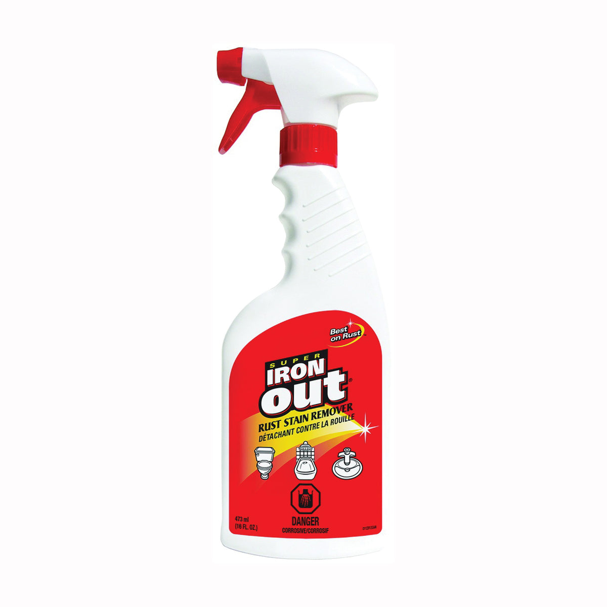 IRON OUT C-LI0616PN Rust and Stain Remover, 16 oz, Liquid, Lime